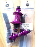 Colony Wasp BMX Hub Set Front & Rear Sealed Bearing Female & 80 Black Spokes Combo PURPLE