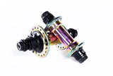 Colony Wasp BMX Hub Set Front & Rear Hubs Sealed Bearings Female RAINBOW 699gms