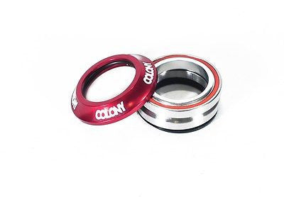 Colony Integrated BMX Headset Selaed Bearings & Top Cap RED 55gms
