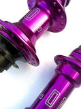Colony Wasp BMX Hub Set Front & Rear Sealed Bearing Female & 80 Black Spokes Combo PURPLE