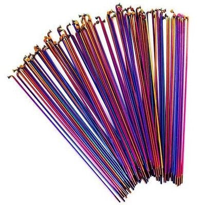 Colony BMX Stainless Steel BMX Spokes 186mm Long Pack Of 40 -RAINBOW