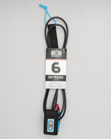 OCEAN & EARTH Soft Board Leash 6' - BLACK
