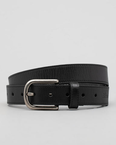 AFENDS Permanent Leather Belt - BLACK
