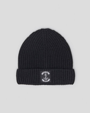 THE MAD HUEYS - Flying H Anchor Youth Warfie Beanie - BLACK