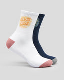 SANTA CRUZ - Daylight Dot 2 Pack Quarter Sock