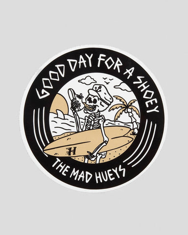 THE MAD HUEYS Good Day Sticker - BLACK