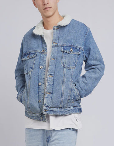 SILENT THEORY Jefe Sherpa Jacket - BLUE