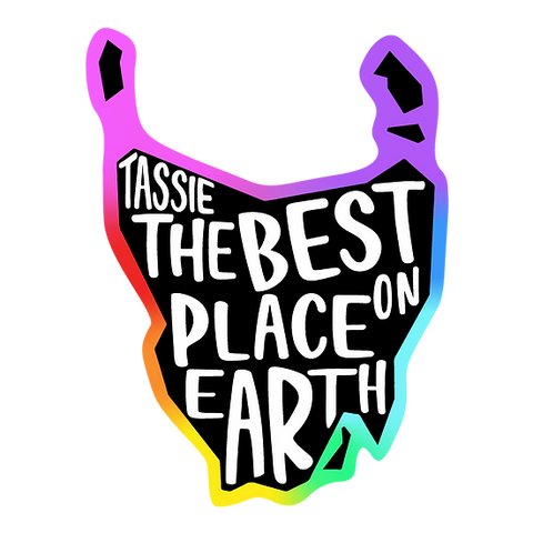 TASWILD Tassie The Best Place On Earth Sticker - RAINBOW