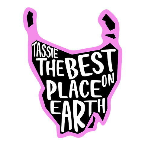 TASWILD Tassie The Best Place On Earth Sticker -  PINK/BLACK