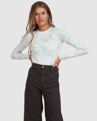 BILLABONG - Tie Dye Long Sleeve Tee - MIST