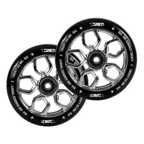 ENVY Lambo Wheels 120mm - BLACK/CHROME