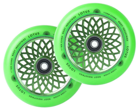 ROOT INDUSTRIES Lotus Wheels 110mm - GREEN/GREEN