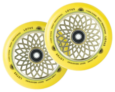 ROOT INDUSTRIES Lotus Wheels 110mm - YELLOW/YELLOW