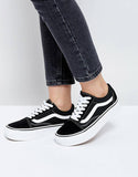 VANS - Old Skool Platform - BLACK/WHITE