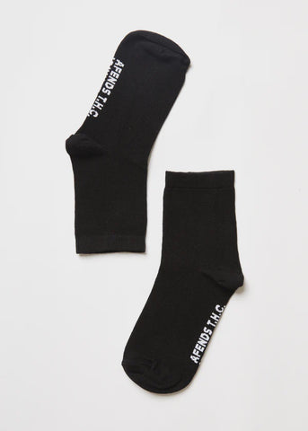 AFENDS All Time Hemp Socks (One Pack) - BLACK