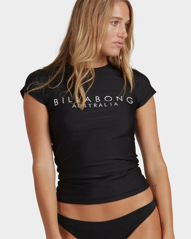 BILLABONG - Serenity Short Sleeve - BLACK/WHITE