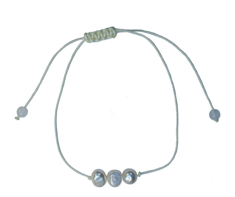 CLASSICS 77 Dainty Adjustable String Bracelet With Dainty Pearls