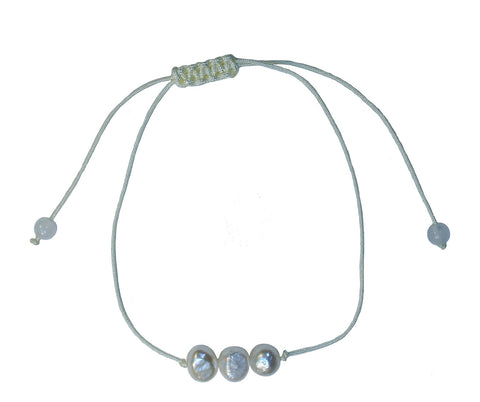 CLASSICS 77 - Dainty Adjustable String Bracelet With Dainty Pearls