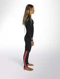 C-SKINS Surflite Back Zip Steamer 3/2mm - BLACK/GUNMETAL/CORAL