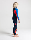 C-Skins Element 3/2mm Unisex Steamer Wetsuit - NAVY/FLURO/RED/CYAN