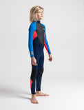 C-Skins Element 3/2mm Unisex Steamer Wetsuit - NAVY/FLURO/RED/CYAN