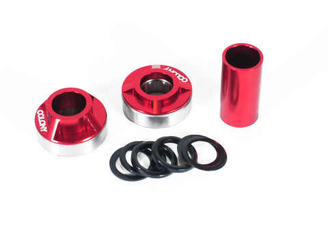 Colony BMX Mid 22mm Bottom Bracket Kit RED 150gms