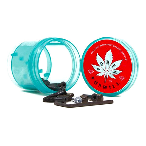 Diamond Skateboard Bolts - Torey Pudwill - 7/8" Allen Key - Teal Grinder