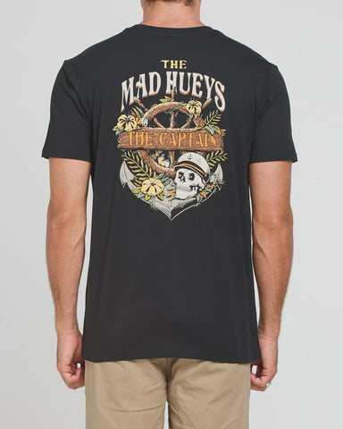 THE MAD HUEYS - Shipwrecked Captain Youth Short Sleeve Tee - BLACK