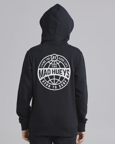 THE MAD HUEYS -Hueys Global | Youth Pullover - BLACK