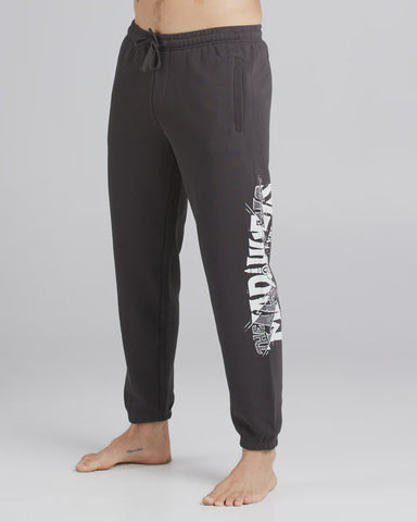 THE MAD HUEYS - Bones Ahoy Relaxed Track Pant  - VINTAGE BLACK
