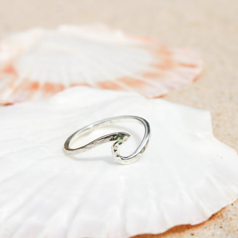 Ocea Collective - Hammered Silver Wave Ring