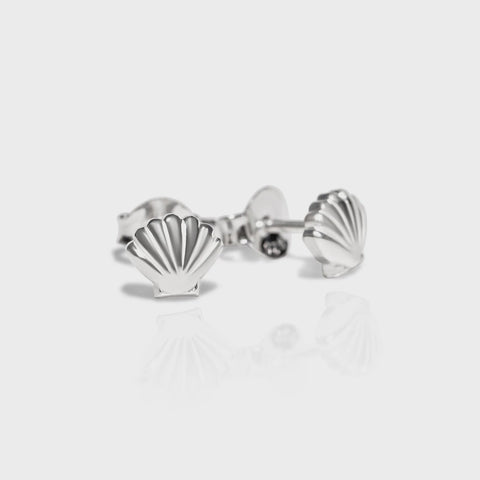OCEA COLLECTIVE Sterling Silver Baby Clam Shell Studs