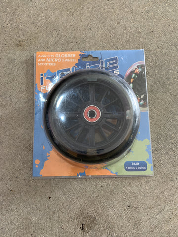 I-GLIDE Light Up Front Wheels 120mm - BLACK