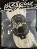 LaceSpace White Oval Laces - WHITE