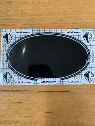 THE Race Plate Sticker - BLACK MINI