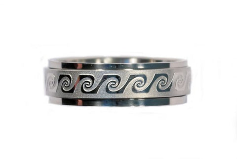 CLASSICS 77 - Stainless Steel Wave Spinning Ring