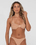 RUSTY Panama Balconette Bikini Top - TEDDY