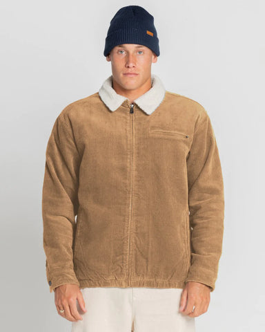 RUSTY Coup Cord Jacket - BEAVER BROWN