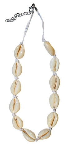 CLASSICS 77 - Cream Cowrie Shell Choker With Adjustable Chain