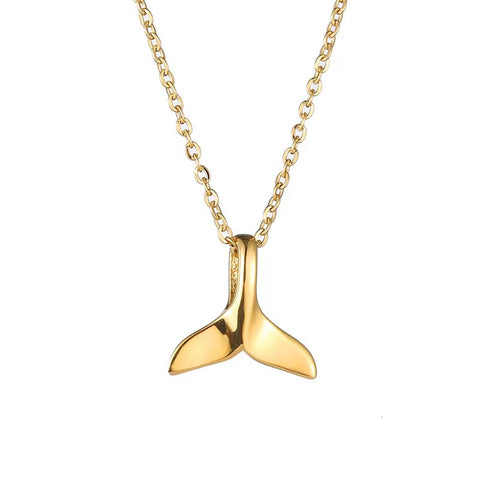 CLASSICS 77 Gold Stainless Steel Whale Tail Pendant