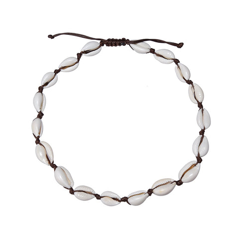 CLASSICS 77 - Cowrie Shell Choker - BROWN