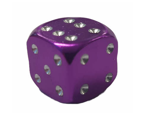Dice Valve Cap - PURPLE ALLOY PAIR