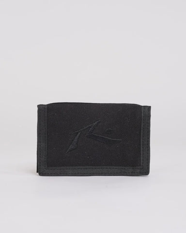RUSTY Comp Wash Tri-Fold Wallet - BLACK