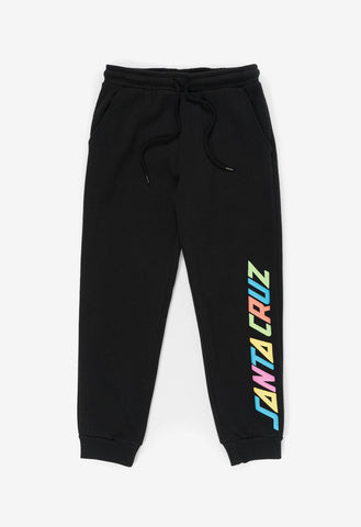SANTA CRUZ - Girls Coloured Strip Trackies - BLACK