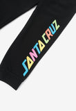 SANTA CRUZ - Girls Coloured Strip Trackies - BLACK