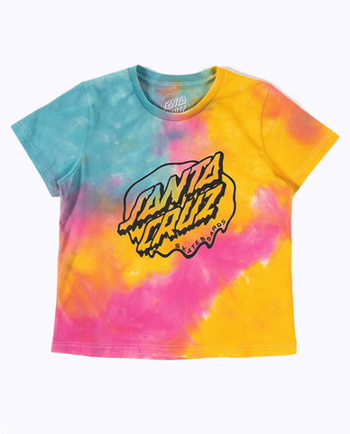 SANTA CRUZ Girls Melting Dot Tee - NEO TIE-DYE