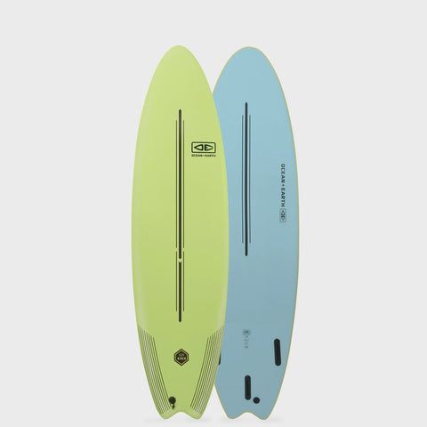 OCEAN & EARTH - Ezi Rider Soft Board 7'0" - ACID GREEN
