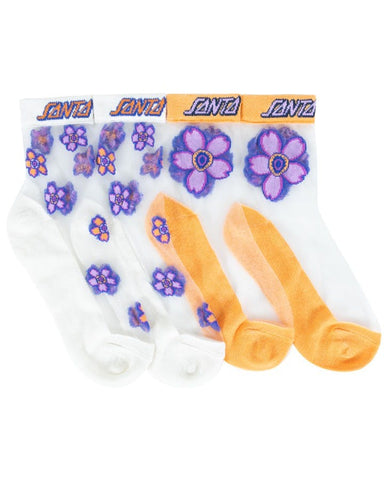 SANTA CRUZ - Classic Strip Bloom Sock Mid Sock (2 Pack) - MULTI