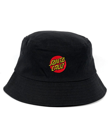 SANTA CRUZ Classic Dot Patch Bucket Hat - BLACK