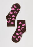 AFENDS Digital Holiday Recycled Socks One Pack - COFFEE